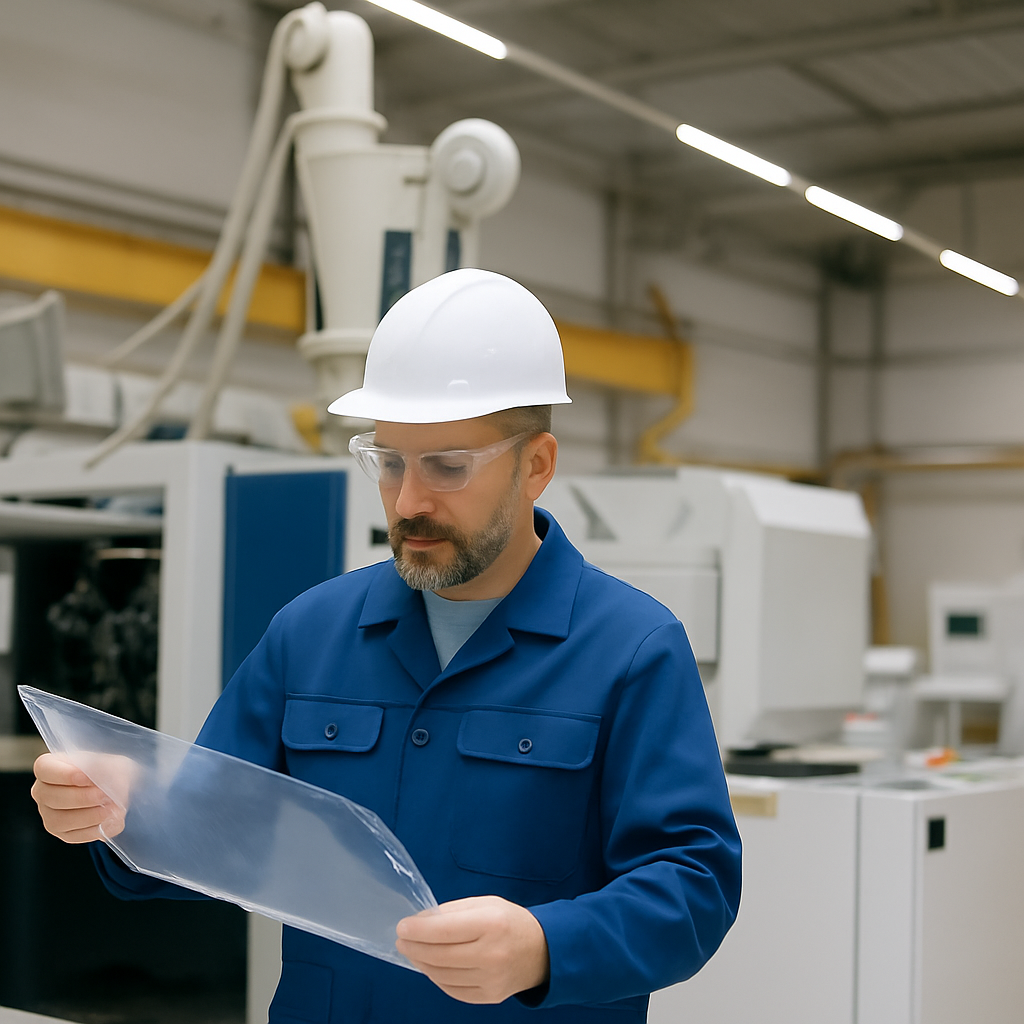 Plastic factory workspace